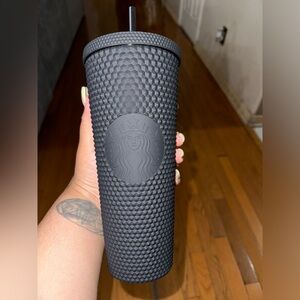 Matte black Starbucks cup